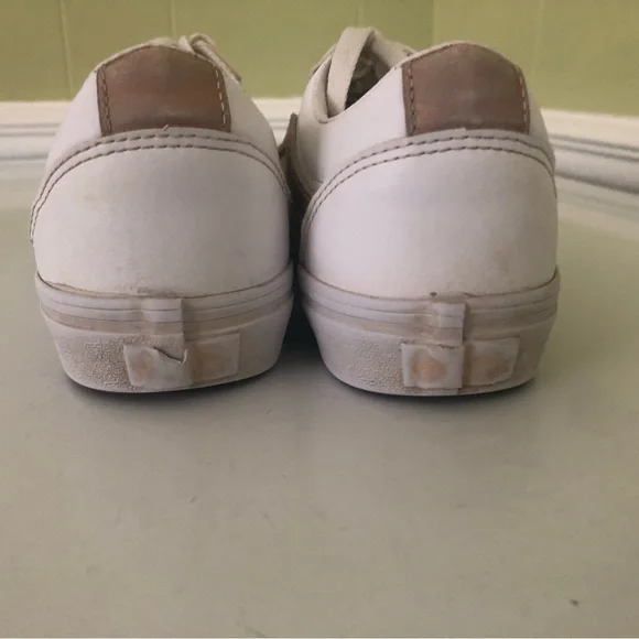 Vans White and Tan Old Skool sneakers - Picture 5 of 9